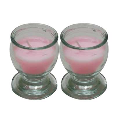 "Small Glass design Scented candle - 2 pcs ( code c03) - Click here to View more details about this Product